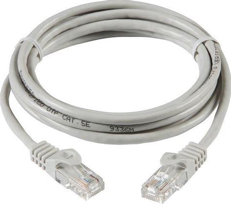 Internetkabel 1 meter - CAT5e UTP kabel RJ45 - Grijs | bol