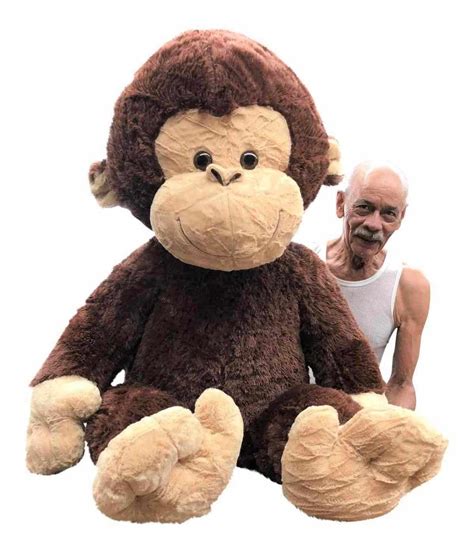 Giant Monkey Stuffed Animal Teddy Bear Jumbo Plush 4 Feet Tall Huge ...