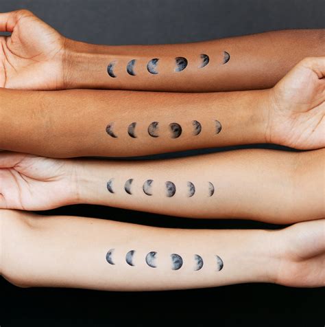 Moon Phases by Amanda Merino from Tattly Temporary Tattoos