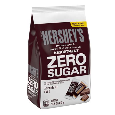 Buy HERSHEYS, ZERO SUGAR Chocolate and Caramel Filled Chocolate Assortment Sugar Free Candy Bars ...