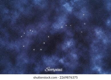 Scorpius Star Constellation Brightest Stars Scorpion Stock Photo ...