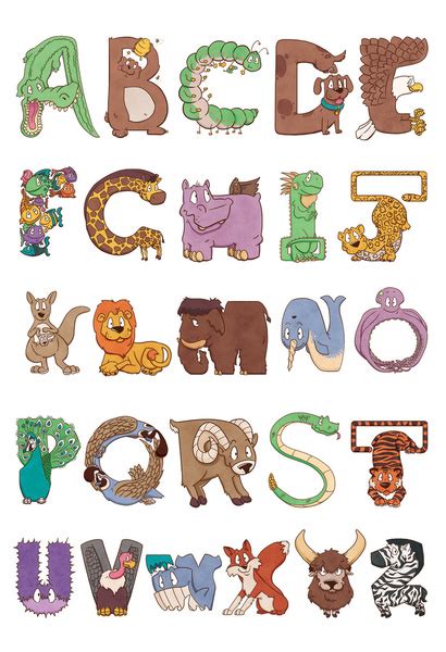 letter animals - Clip Art Library