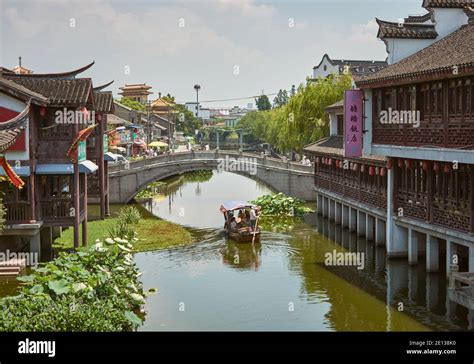 Fengjing, Shanghai, China - July 28, 2015: Fengjing Ancient Town, old town in Shanghai, China ...