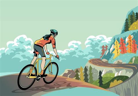 Bike Trail Down The Mountain 137361 Vector Art at Vecteezy