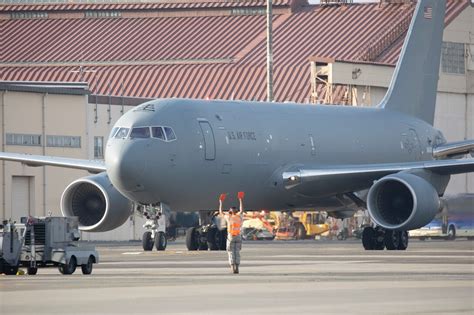 A Boeing KC-46 visits Yokota