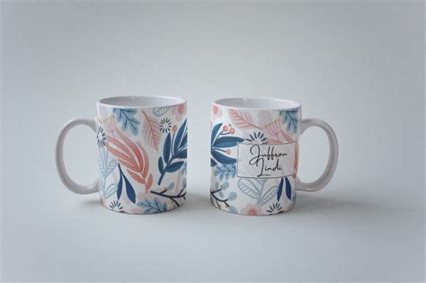 Personalized Mug: Floral – Juffrou Watson