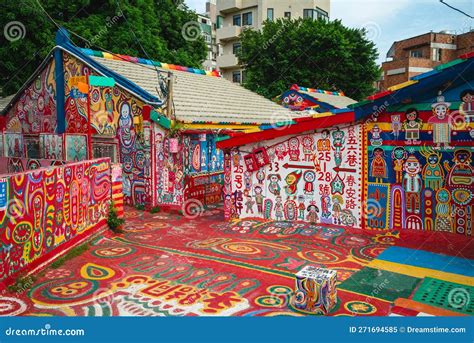 The Rainbow Village A Colorful Graffiti Painted On Houses In Nantun District, Taichung ...