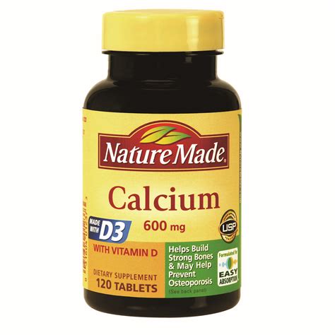 Nature Made Calcium 600 mg with Vitamin D, 120 Tablets | Shop Your Way ...