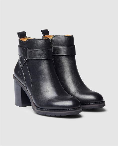 Pikolinos Black Leather Ankle Boots - Lyst