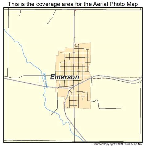 Aerial Photography Map of Emerson, NE Nebraska