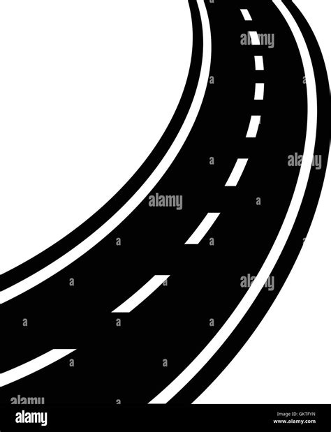 A long road clip art Black and White Stock Photos & Images - Alamy