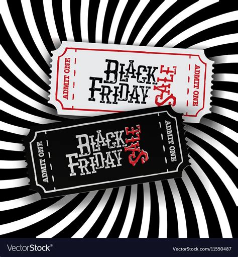 Black friday ticket concept retro styled Vector Image