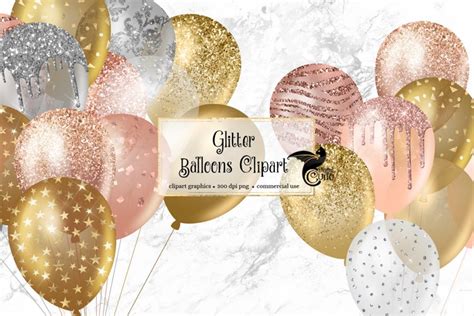 Glitter Balloons Clipart (419246)