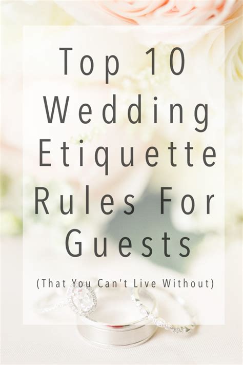 Top 10 Wedding Etiquette Rules for Guests (That You Can't Live Without) | San Antonio Wedding ...