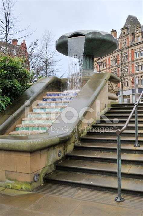 Fountain In Sheffield's Peace Gardens, Uk Stock Photo | Royalty-Free ...