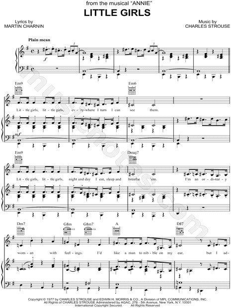 "Little Girls" from 'Annie' Sheet Music in G Major (transposable) - Download & Print - SKU ...