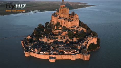 Le Mont Saint Michel en vue aérienne par drone - YouTube