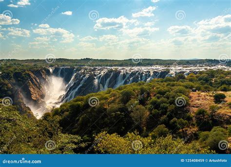 Ruacana Falls in Northern Namibia, Africa Wilderness Stock Image - Image of border, natural ...