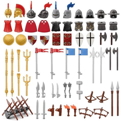 Buy FelephMedieval Weapons Pack for Knight Figures 10 Set of Ancient Kingdom Soldier Castle ...