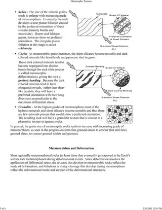 Geologia texturas de rochas metamòrficas ingles | PDF