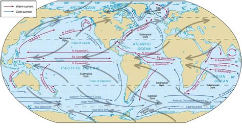 Ocean currents World Map Europe, Types Of Ocean, Atmospheric ...