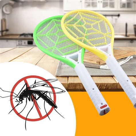 Rechargeable LED Electric Fly Mosquito Swatter Bug Zapper Racket Insect ...