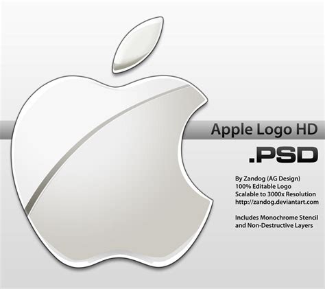 Apple Logo HD .PSD by zandog on DeviantArt