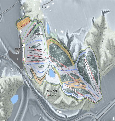 Mount Kato Ski Resort Map Digital Art by Powder Addicts - Pixels