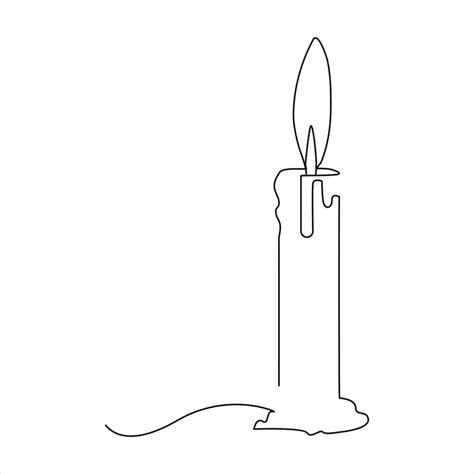 candle continuous line drawing art. one line drawing background. vector illustration 35966496 ...