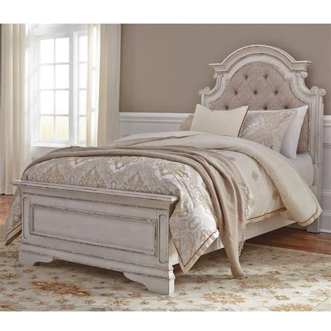 Liberty Furniture Magnolia Manor 244-YBR-TUB Traditional Twin Upholstered Bed with Tufted ...