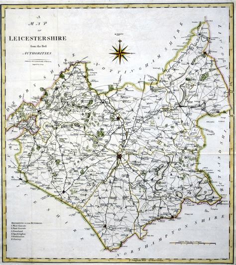 Leicestershire Map of County images