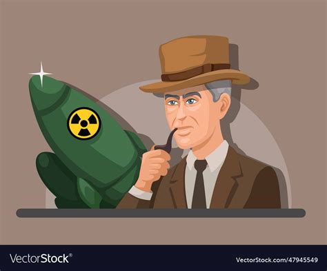 Julius robert oppenheimer creator atomic bomb Vector Image