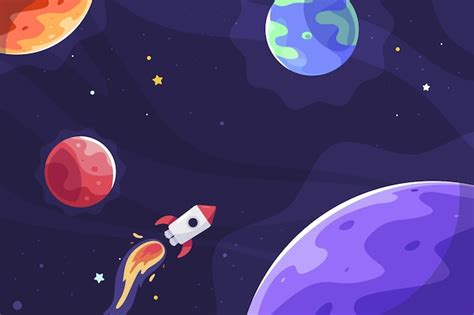 Free Vector | Cartoon galaxy background