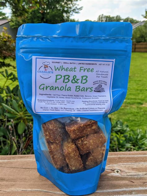 Wheat Free PB&B Granola Bars For Dogs & More | Charlie's Treats Bakery