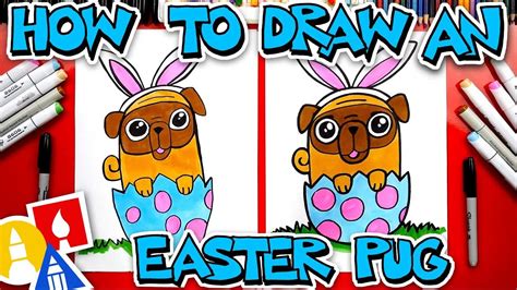 How To Draw An Easter Pug Bunny #stayhome and draw #withme - YouTube ...