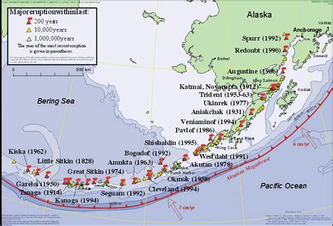 Alaska Volcano Map