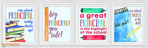 Four Principal Appreciation Printables | i should be mopping the floor