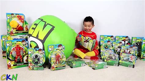 Biggest New Ben 10 Toys Collection Giant Surprise Egg Opening Fun With Ckn Toys - video Dailymotion