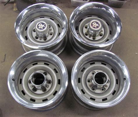 Set of (4) 15X8 Chevy Truck 6 Lug Rallye Wheels With Trim 4X4 GMC OEM Chevrolet | eBay