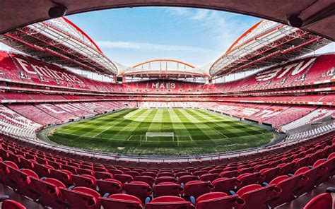 Descargar fondos de pantalla estadio do sport lisboa e benfica, 4k, football stadium, inside ...