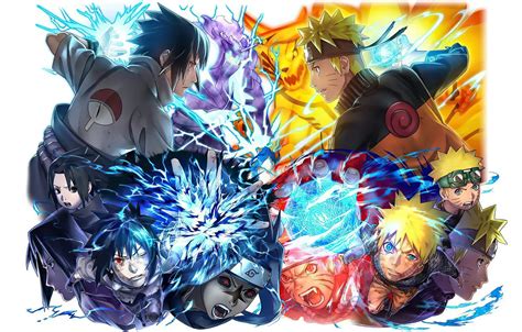 Wallpaper Naruto, Naruto, characters, Sasuke Uchiha, Naruto Uzumaki ...