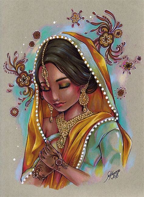 Art PRINT Photo Ravija Beautiful Hindi Indian Portrait Woman - Etsy | Indische schilderijen ...