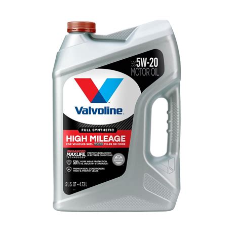 Valvoline 5W-20 Full Synthetic High Mileage Engine Oil 5 Quart