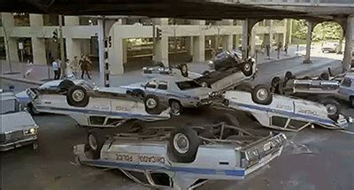 My favorite car stunt of all time [The Blues Brothers] : gifs