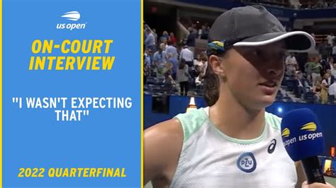 Iga Swiatek On-Court Interview | 2022 US Open Quarterfinal - YouTube