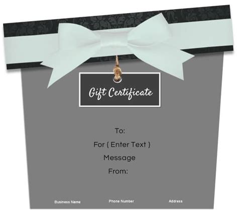 FREE printable gift certificate templates | Customize then Print