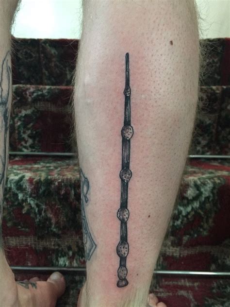 My new Elder Wand tattoo! Done by Rebbeca Vincent at The Circle, London ...