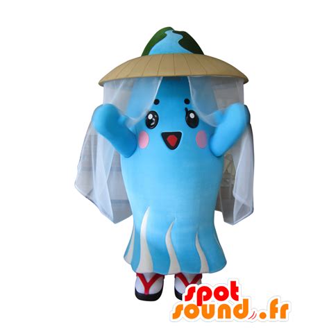 Purchase Shizukomachi mascot, blue and white jellyfish with a veil in Yuru-Chara Japanese ...