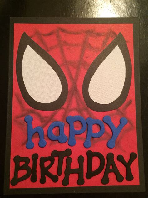 Homemade Spider-Man birthday card with foam and chalk accents | Regalos marvel, Manualidades ...