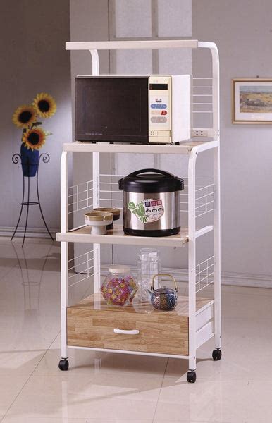 White Metal Microwave Stand White – Pacific Imports, Inc.